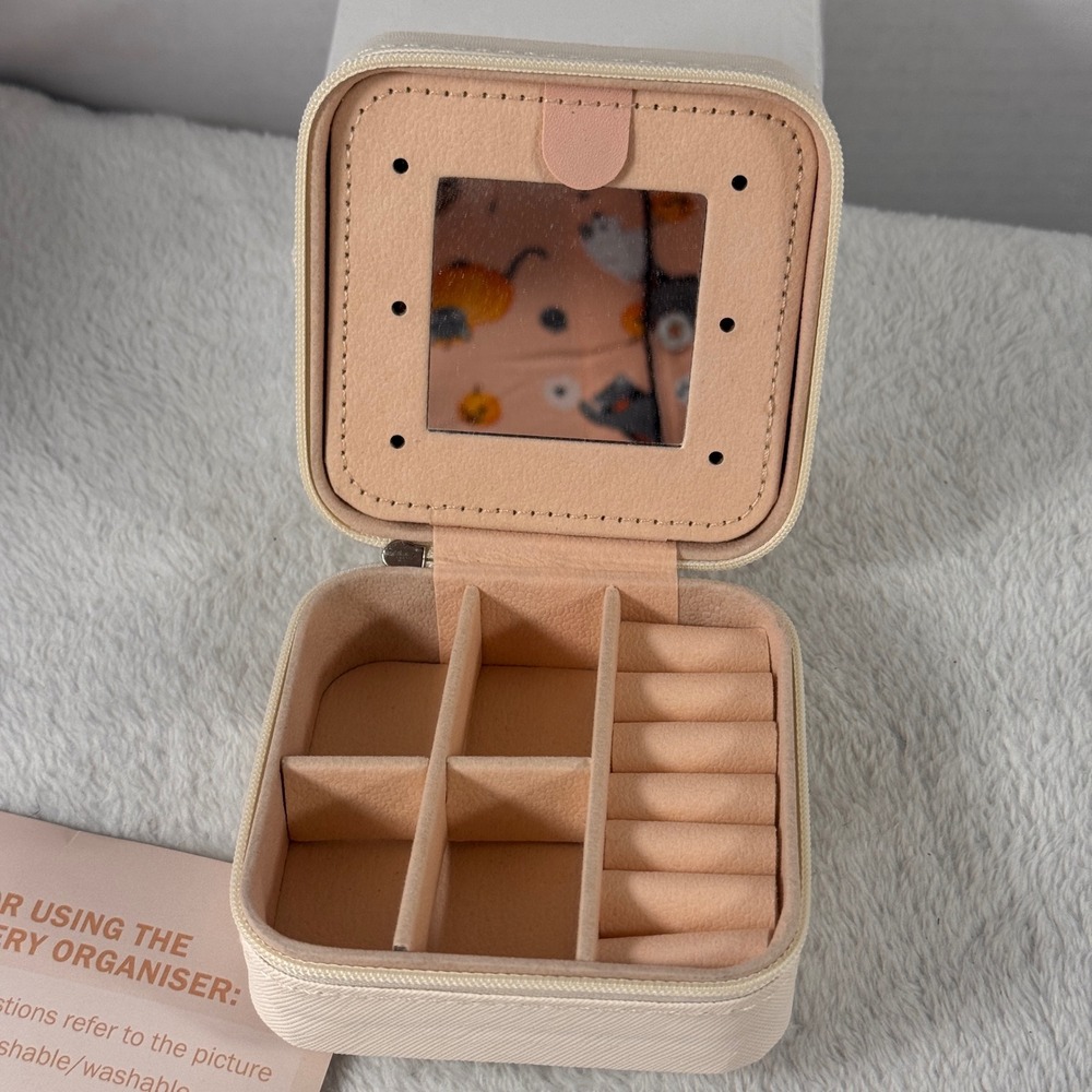 Pink Letter U Travel Jewelry Box Mini Organizer Initial Monogram Gift